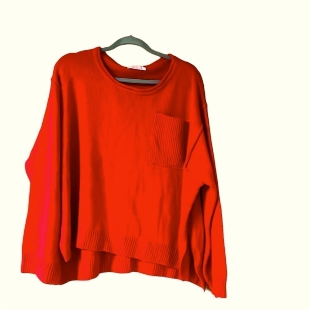 size XL C+D+M red oversized sweater